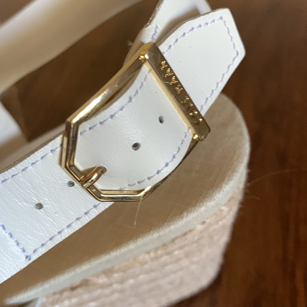New Cole Haan Crystal Wedge Leather Espadrille Strap Sandal - Picture 3 of 10